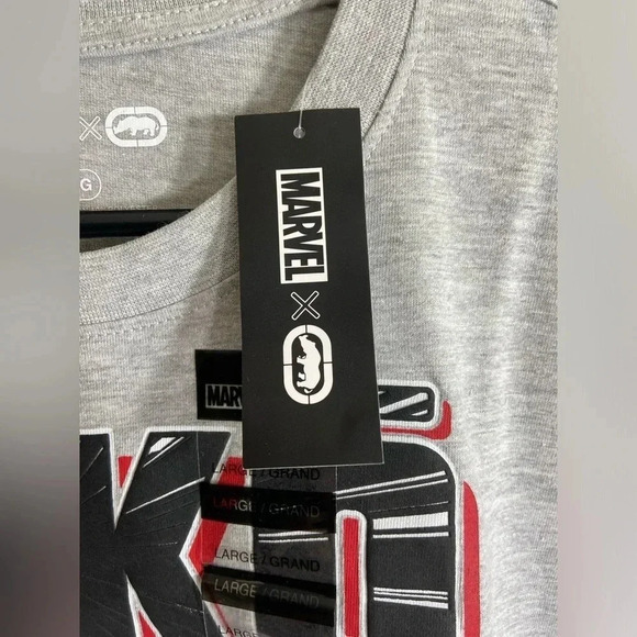 Marvel x  Ecko - Deadpool - Large Grey T Shirt - BNWT - ⚔️🔴🐞🌮 - Picture 4 of 6